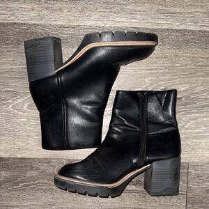 MIA Chunky Black Heeled Boots